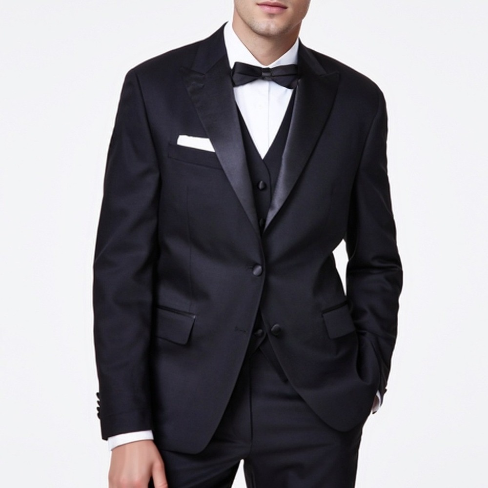 Michael Kors Men Katcher Tuxedo Jacket 50R Black Wool Blend Peak Lapel NWT